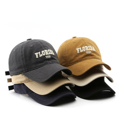 Men's Adjustable Sun Protection Baseball Cap with Embroidery