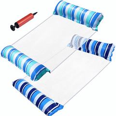 Inflatable Pool Floats for Adults with Air Pump & Lounge Chair