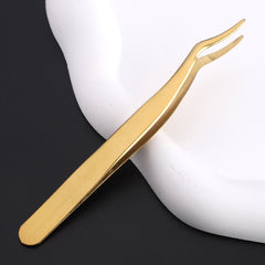 Stainless Steel Eyelashes Applicator Tool Eyelash Extension Tweezers