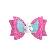 Candy Unicorn Decor Sequin Bow Headband Girls Hair Accessory