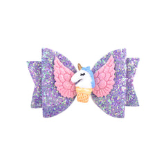Candy Unicorn Decor Sequin Bow Headband Girls Hair Accessory