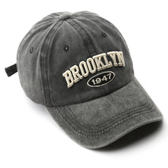 Men's BROOKLYN Embroidery Peaked Cap Outdoor Sun Screen Baseball Cap