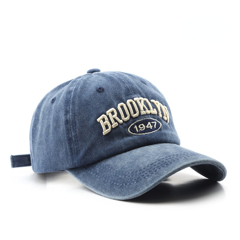 Men's BROOKLYN Embroidery Peaked Cap Outdoor Sun Screen Baseball Cap