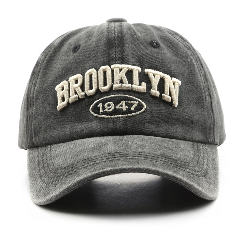 Men's BROOKLYN Embroidery Peaked Cap Outdoor Sun Screen Baseball Cap