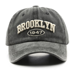 Men's BROOKLYN Embroidery Peaked Cap Outdoor Sun Screen Baseball Cap