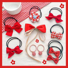 10pcs Flower Elastic Hairbands for Kids