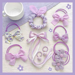 10pcs Flower Elastic Hairbands for Kids