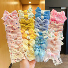 10pcs Flower Elastic Hairbands for Kids