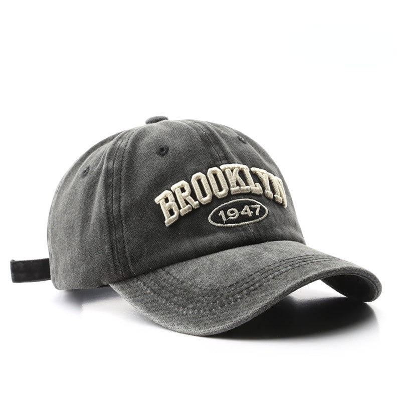 Men's BROOKLYN Embroidery Peaked Cap Outdoor Sun Screen Baseball Cap