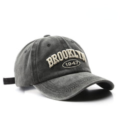 Men's BROOKLYN Embroidery Peaked Cap Outdoor Sun Screen Baseball Cap