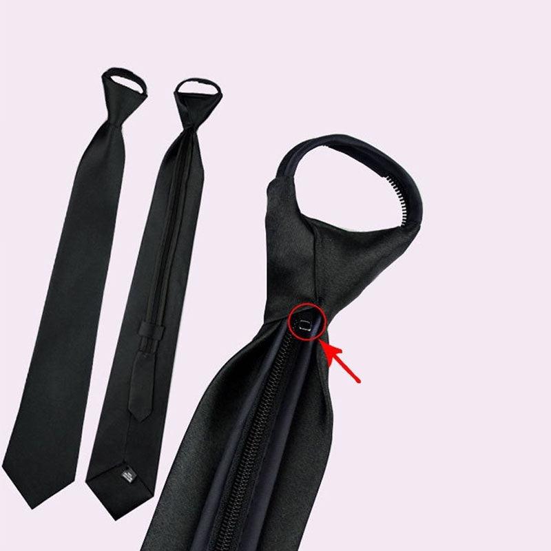 Men's Casual Slim Zipper Neck Tie