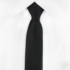 Men's Slim Zip Up Neck Tie Solid Casual Business Wedding