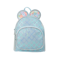 Girls Rhombus Sequin Backpack with Ears Kindergarten School Bag