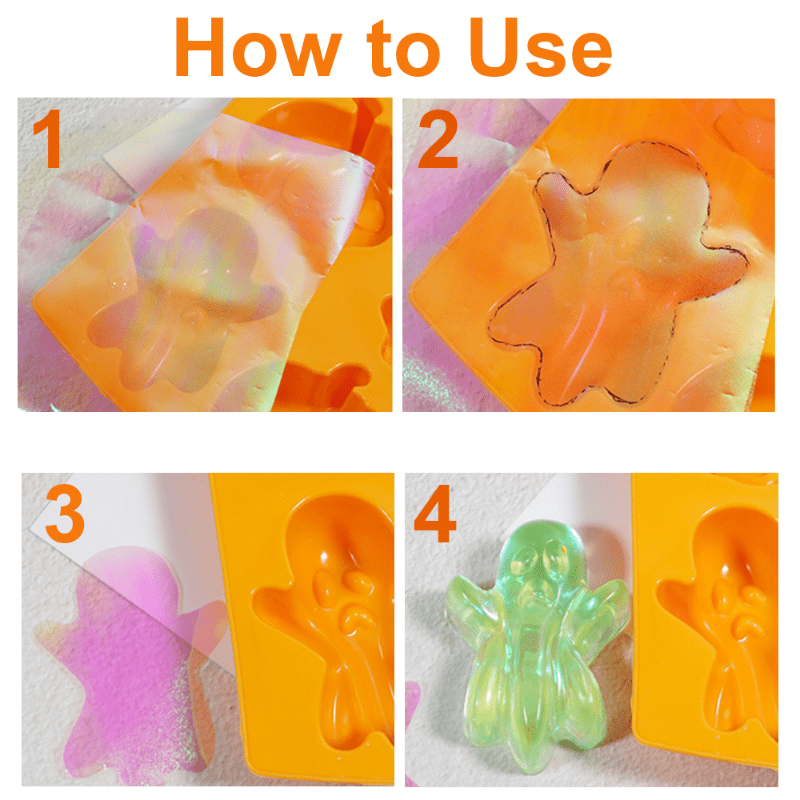 Aurora Laser Film Foil Resin Jewelry Stuff Rainbow Stickers