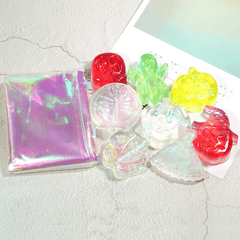 Aurora Laser Film Foil Resin Jewelry Stuff Rainbow Stickers