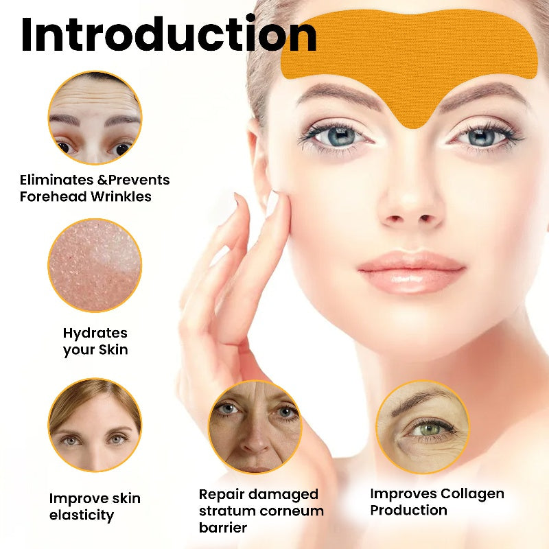 10 pcs Wrinkle Forehead Patches - Reduce Wrinkles and Fine Lines