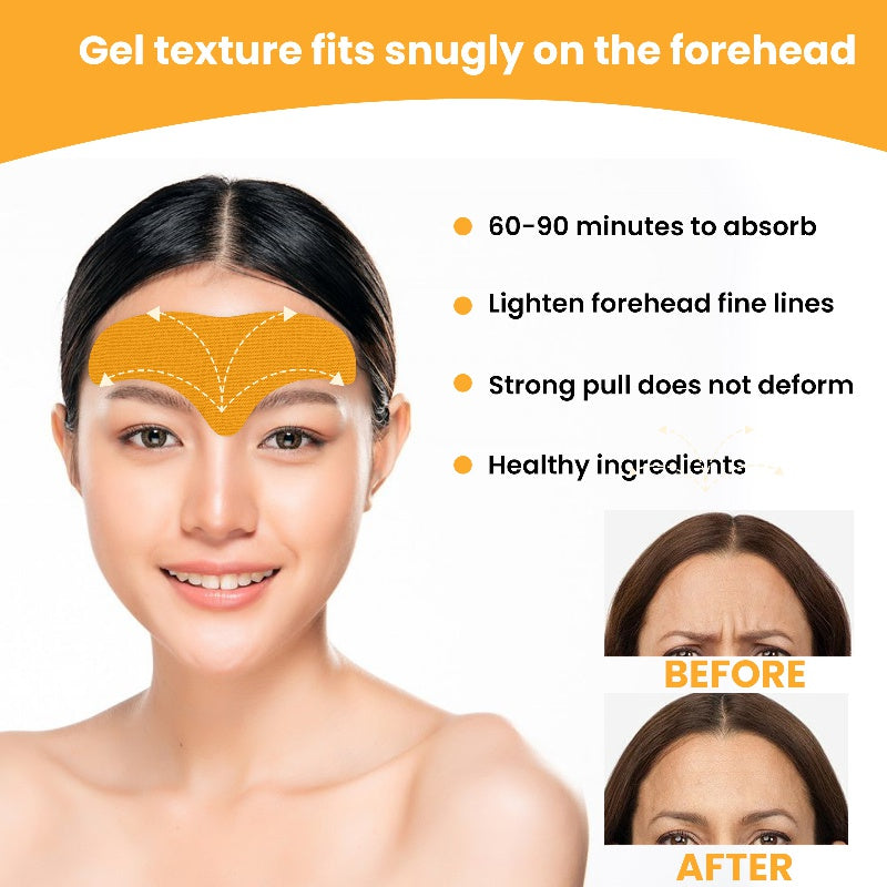 10 pcs Wrinkle Forehead Patches - Reduce Wrinkles and Fine Lines