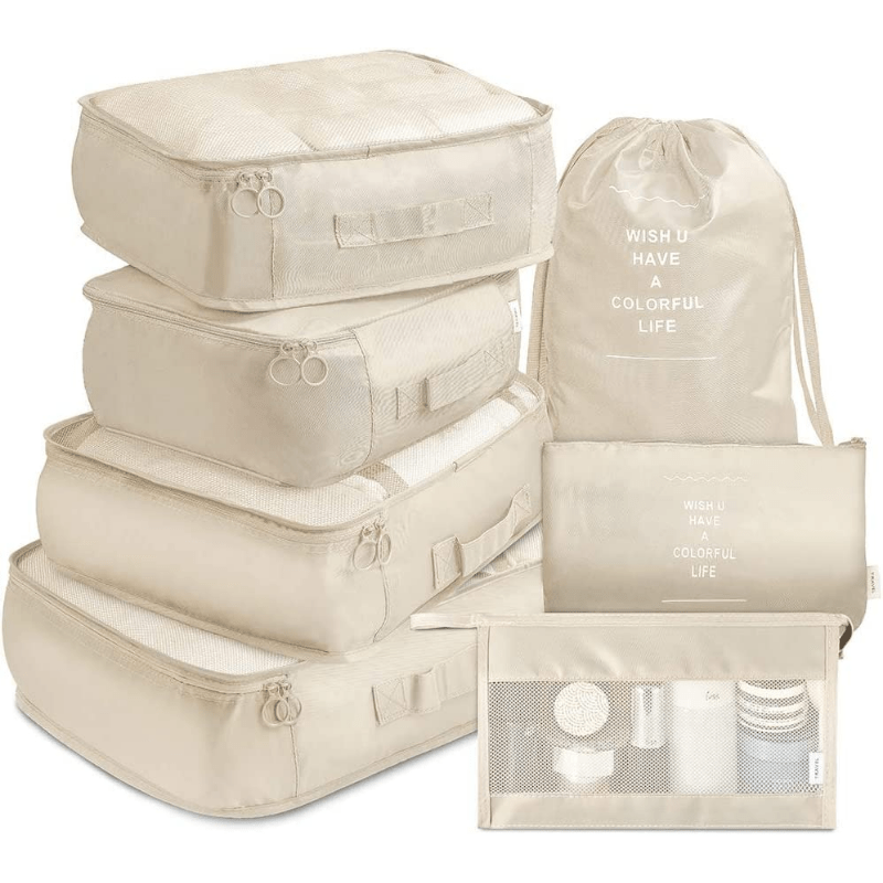 7 Pcs Travel Luggage Bags Clothes Storage Portable Bags