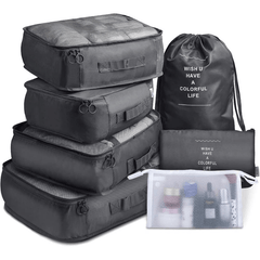 7 Pcs Travel Luggage Bags Clothes Storage Portable Bags