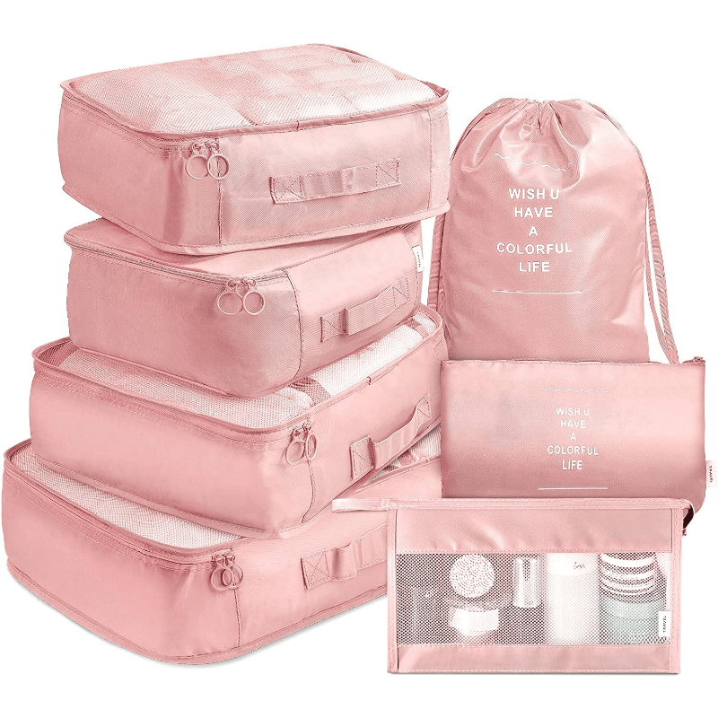 7 Pcs Travel Luggage Bags Clothes Storage Portable Bags