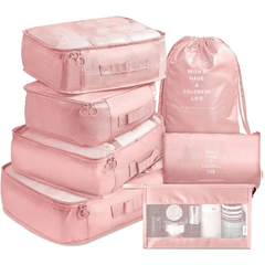 7 Pcs Travel Luggage Bags Clothes Storage Portable Bags