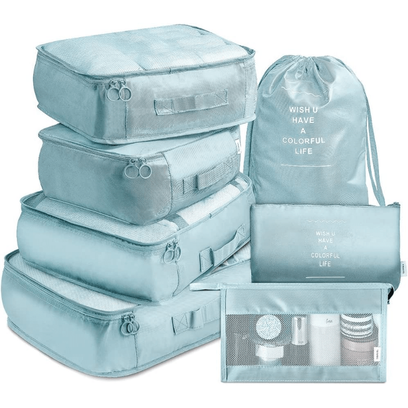 7 Pcs Travel Luggage Bags Clothes Storage Portable Bags