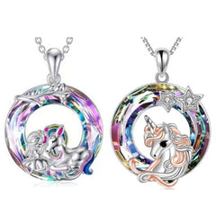Cartoon Unicorn Pendant Necklace for Kids