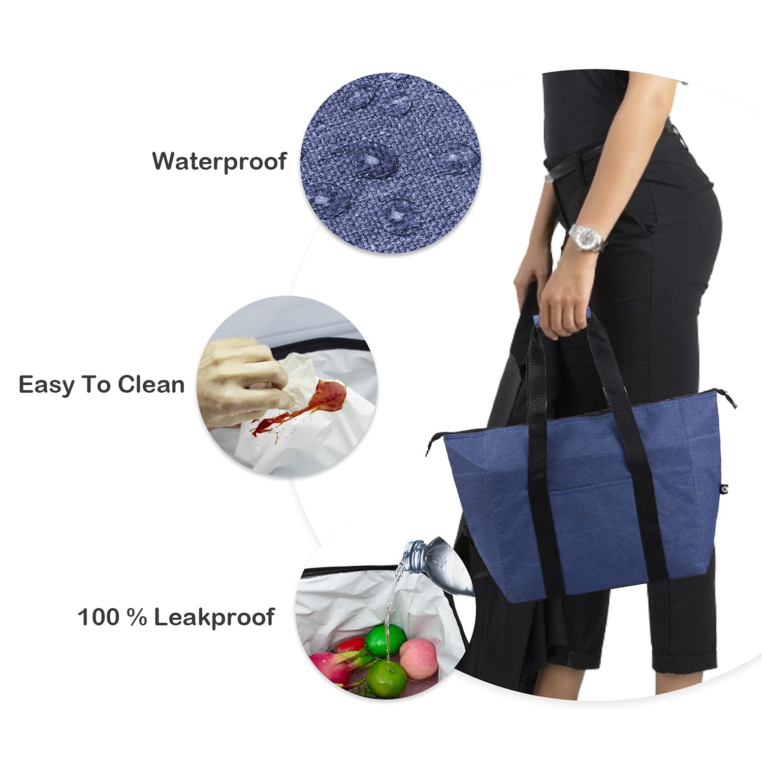 Portable Insulated Cooler Bag for Travel Hiking Beach Picnic BBQ Party