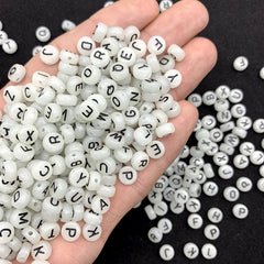 100Pcs 4x7mm Glow In The Dark Acrylic Beads Round Loose Beads DIY Jewelry