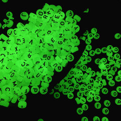 100Pcs 4x7mm Glow In The Dark Acrylic Beads Round Loose Beads DIY Jewelry