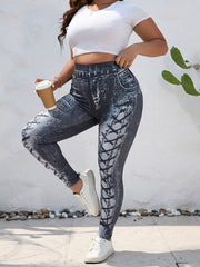 Denim Print High Stretch Jeggings