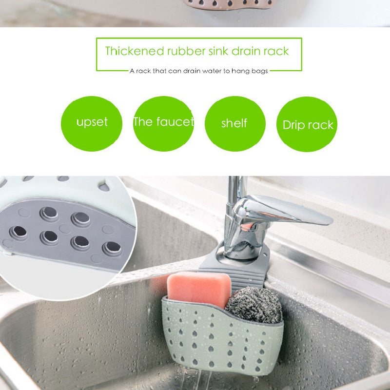 Sink Sponge Holder and Drain Basket Set