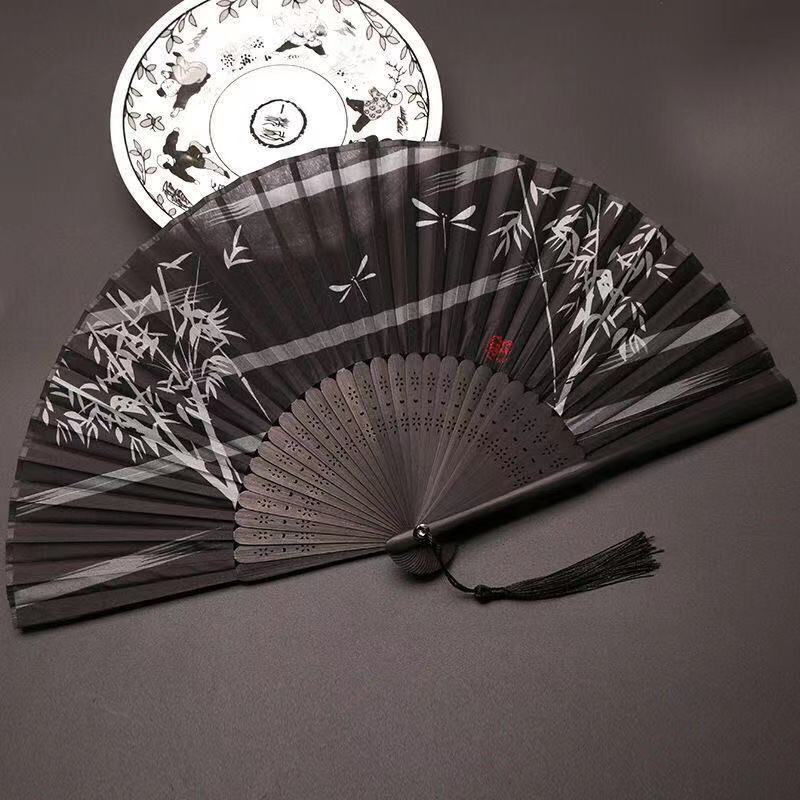 Chinese Style Folding Fan Retro Handheld Fan Ladies Folding Fan