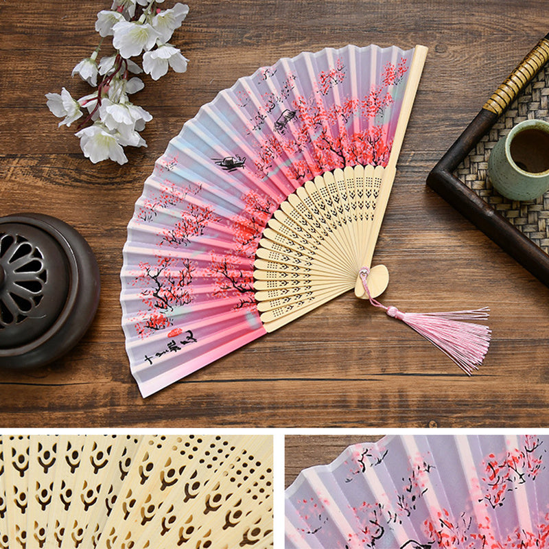Chinese Style Folding Fan Retro Handheld Fan Ladies Folding Fan