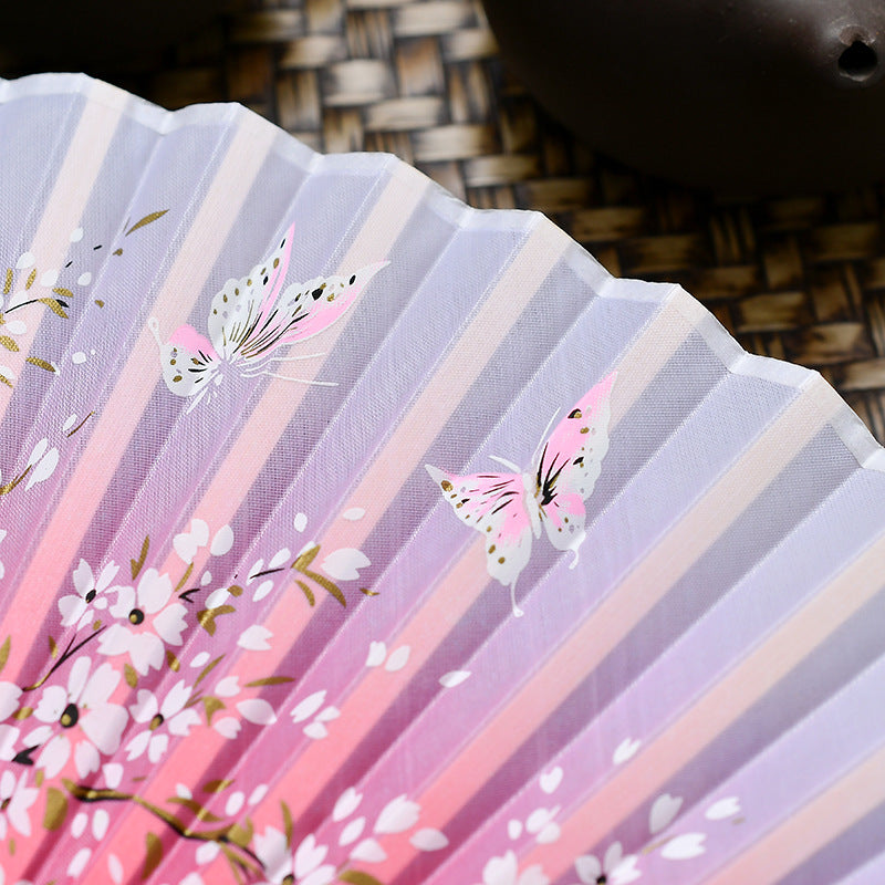 Chinese Style Folding Fan Retro Handheld Fan Ladies Folding Fan