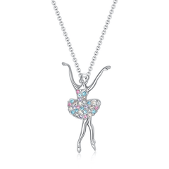 Dance Girl Princess Pendant Necklace for Girls