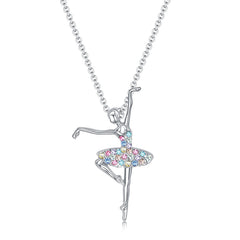 Dance Girl Princess Pendant Necklace for Girls