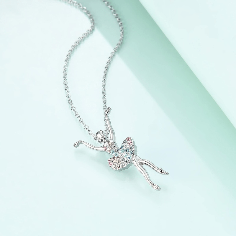 Dance Girl Princess Pendant Necklace for Girls