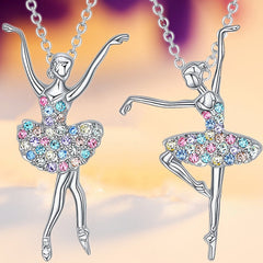 Dance Girl Princess Pendant Necklace for Girls