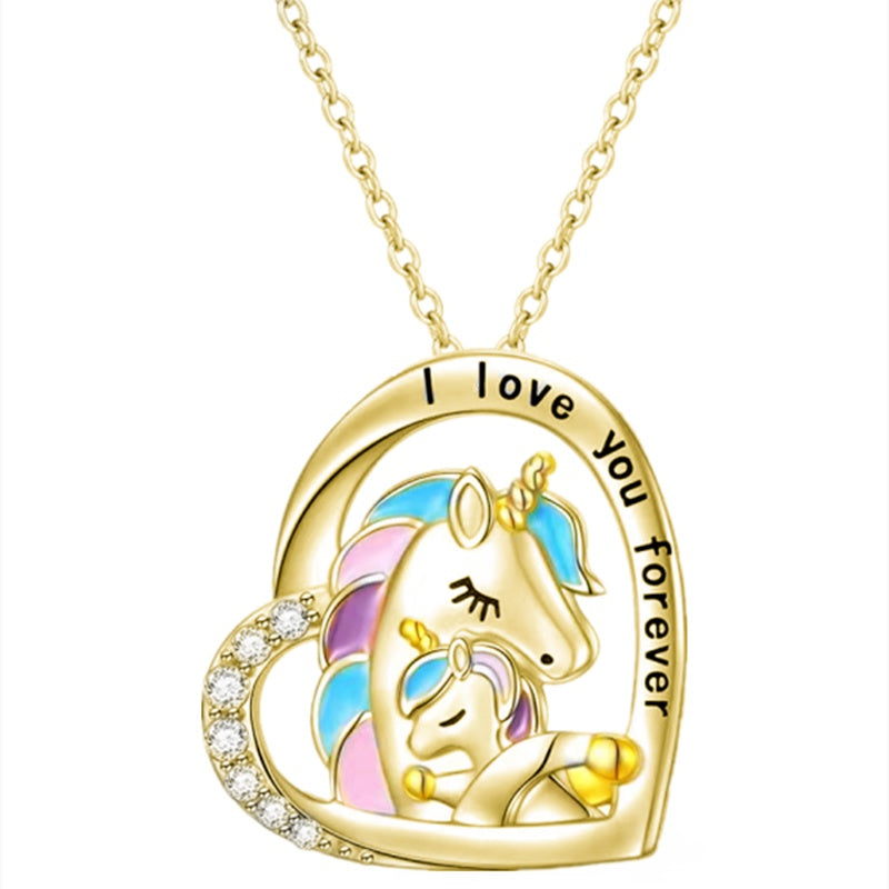 Unicorn Pendant Necklace Gift For Girls