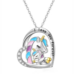 Unicorn Pendant Necklace Gift For Girls