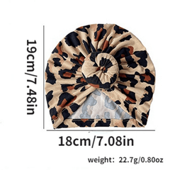 Baby Leopard Print Cap Protective Hat Autumn Winter