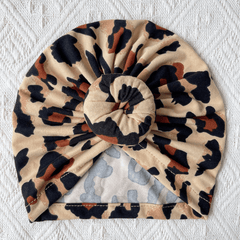Baby Leopard Print Cap Protective Hat Autumn Winter