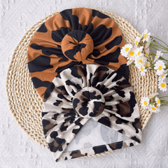 Baby Leopard Print Cap Protective Hat Autumn Winter