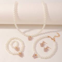 6pcs Girls Butterfly Faux Pearl Accessories Set for Kids