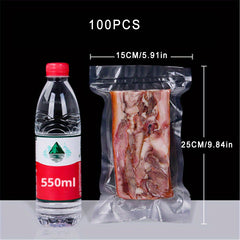100pcs Vacuum Sealer Bags, Portable Sealing for Food Sealer Machine