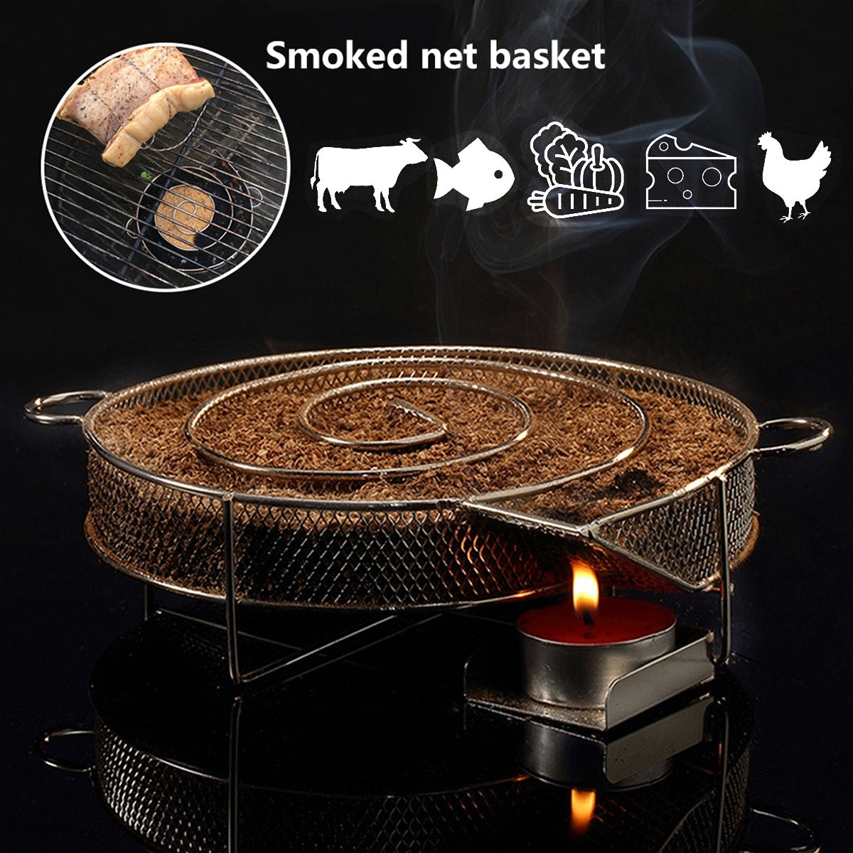 Cold Smoke Generator & BBQ Net Set