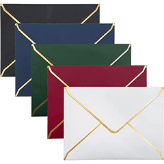50pcs A7 Invitation Envelopes V Flap Quick Seal with Border