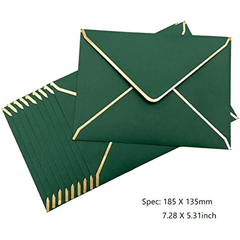 50pcs A7 Invitation Envelopes V Flap Quick Seal with Border