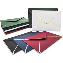 50pcs A7 Invitation Envelopes V Flap Quick Seal with Border